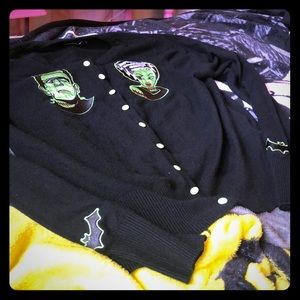Banned Apparel Frankenstein and Bride Cardigan